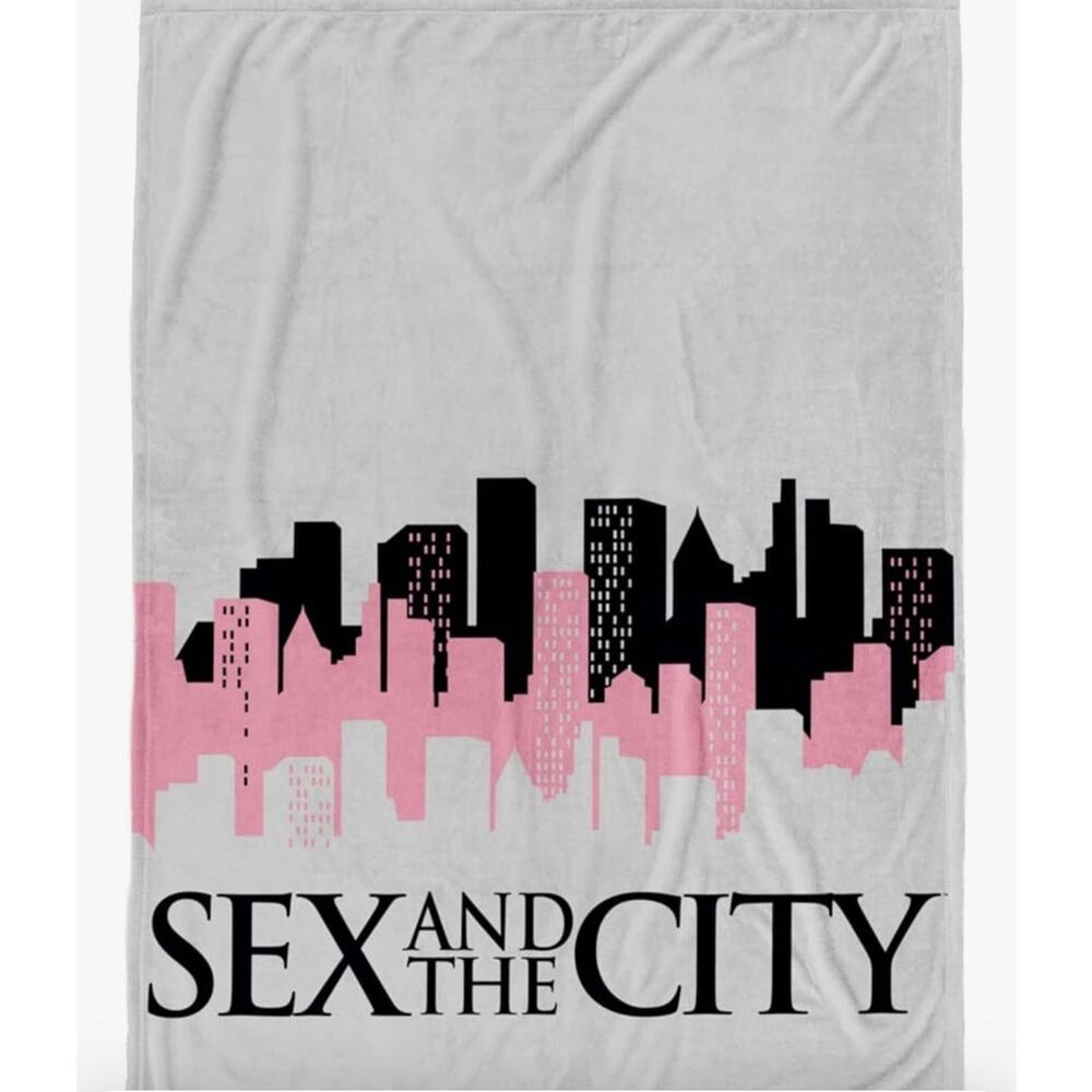 Sex and the City Jay Franco Plush Throw Blanket Soft Comfy 50x70” Gray NEW